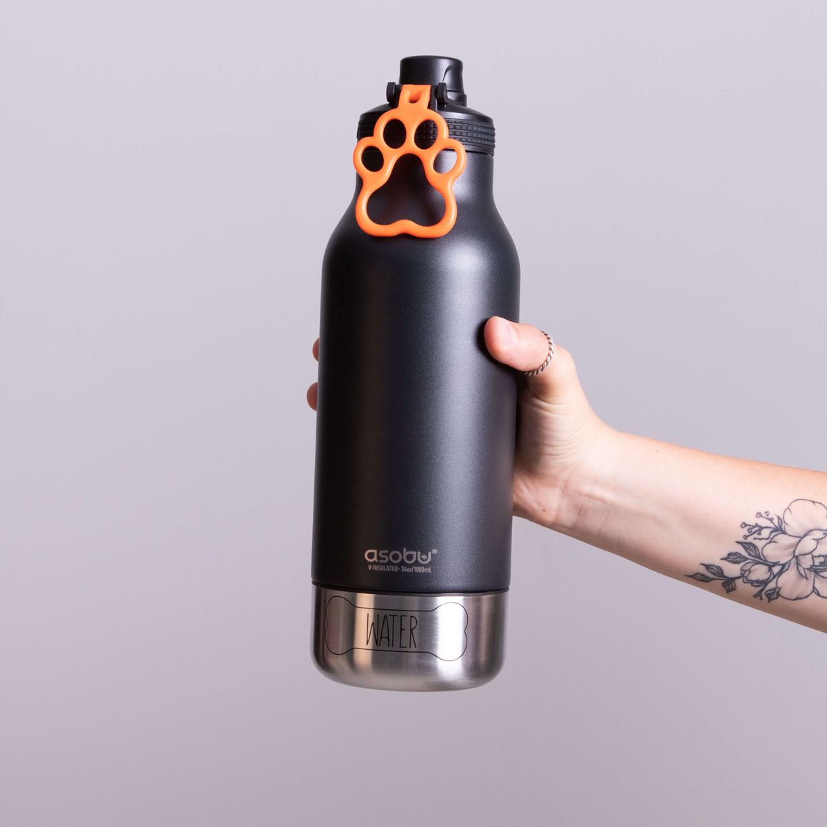 Bottle with compartment for dog